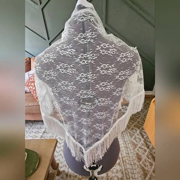Handmade | Accents | Chic White Lace Furniture Cover | Poshmark